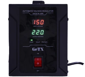 Stabilizer Relay Type 1000VA LED Disply 1Phases GeTX Black GXZS-R-1000