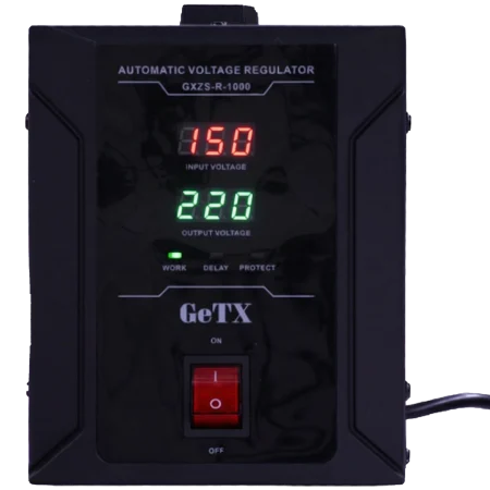 Stabilizer Relay Type 1000VA LED Disply 1Phases GeTX Black GXZS-R-1000
