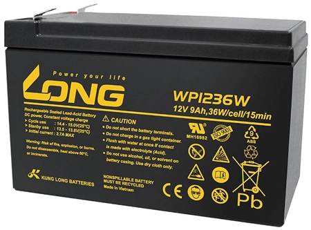 Long Battery 12V-9Ah ,Lead Acid Rechargeable for UPS |WP1236W