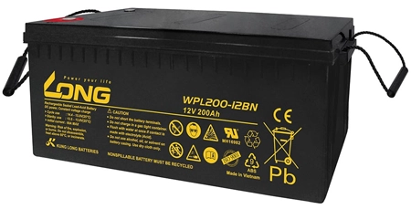 Long Battery 12V-200Ah ,Lead Acid Rechargeable|WPL200-12BN