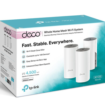 TP-Link Deco E4 AC1200 Whole Home Mesh Wi-Fi System (3-Pack)