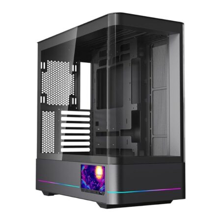 Jungle Leopard AC-02 Mid Tower ATX Gaming Case With LCD Display (Without Fans) – Black