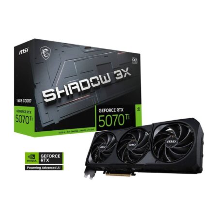 MSI GeForce RTX 5070 Ti SHADOW 3X OC 16GB GDDR7 Graphics Card