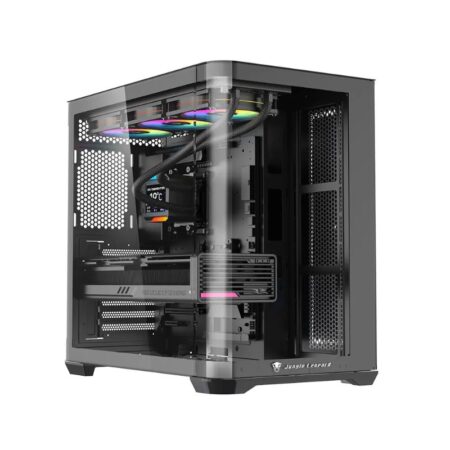 Jungle Leopard AC-01 Mid Tower ATX Gaming Case (Without Fans) – Black