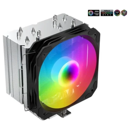 SAMA 6P130BK CPU Air Cooler 130mm ARGB Cooling Fan – Black