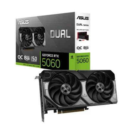 ASUS Dual GeForce RTX 5060 OC Edition 8GB GDDR7 Graphics Card - Black