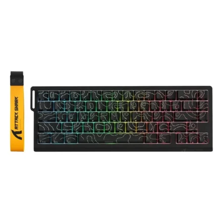 ATTACK SHARK X68 PRO HE Wireless Rapid Trigger RGB Gaming Keyboard – Black Contours