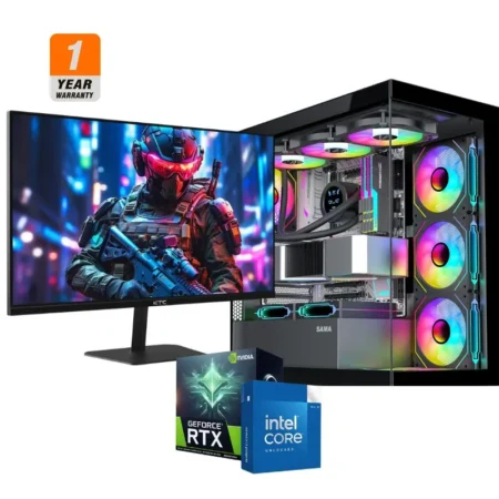Aurora Flame Gaming PC - Intel Core Ultra 5-225F, PNY RTX 5060 8GB OC, Anacomda 16GB DDR5 6000Mhz, AGI AI818 1TB NVMe M.2 2280 Gen4 SSD