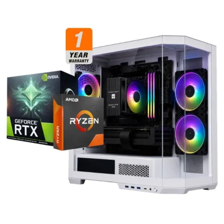Whiteout Gaming PC - Intel Core i5-14400F, ASUS Dual RTX 5060 OC 8GB, ANACOMDA 16GB DDR5-6000 White (16x1), AGI AI818 1TB NVMe Gen4