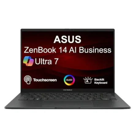 ASUS Zenbook 14 UX3405CA-U7512 Touchscreen Laptop - Intel Core Ultra 7-255H, 16GB RAM, 512GB SSD, 14" WUXGA OLED , Windows 11, Jasper Gray